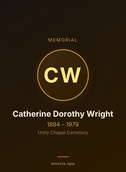Memorial portrait of Catherine Dorothy Wright