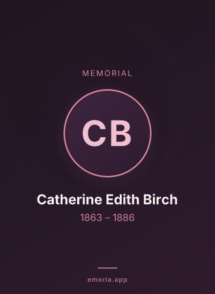 Memorial portrait of Catherine Edith Birch