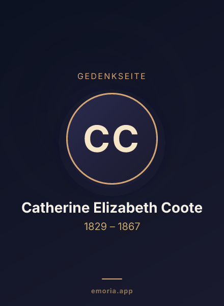 Gedenkportrait von Catherine Elizabeth Coote