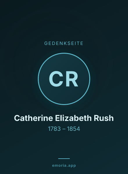 Gedenkportrait von Catherine Elizabeth Rush
