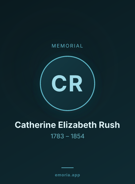 Memorial portrait of Catherine Elizabeth Rush