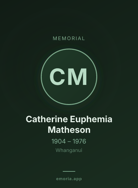 Memorial portrait of Catherine Euphemia Matheson