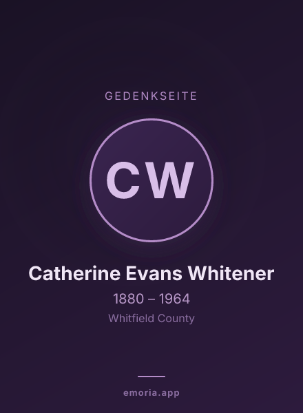 Gedenkportrait von Catherine Evans Whitener