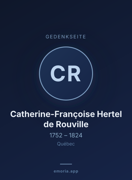 Gedenkportrait von Catherine-Françoise Hertel de Rouville