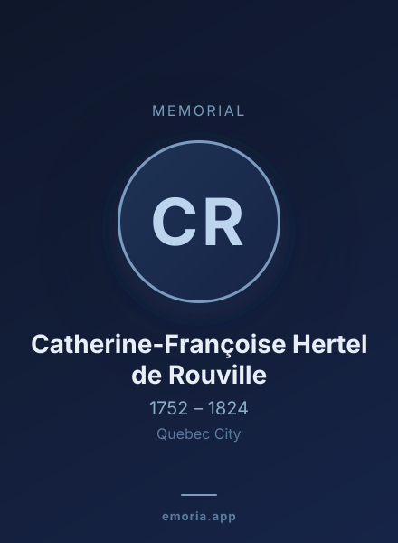 Memorial portrait of Catherine-Françoise Hertel de Rouville