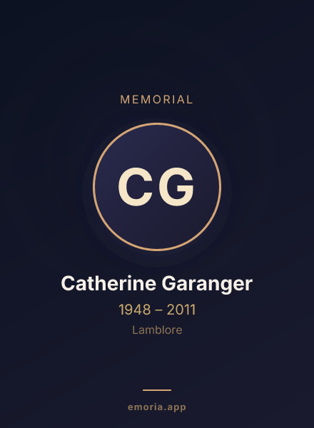 Memorial portrait of Catherine Garanger