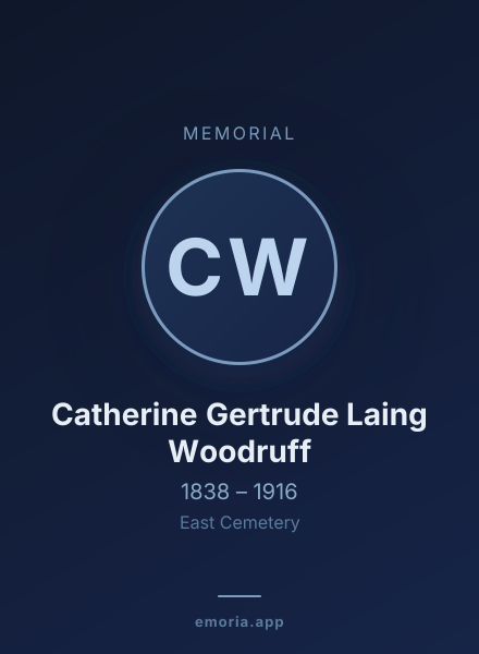 Memorial portrait of Catherine Gertrude Laing Woodruff