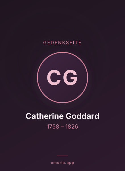 Gedenkportrait von Catherine Goddard