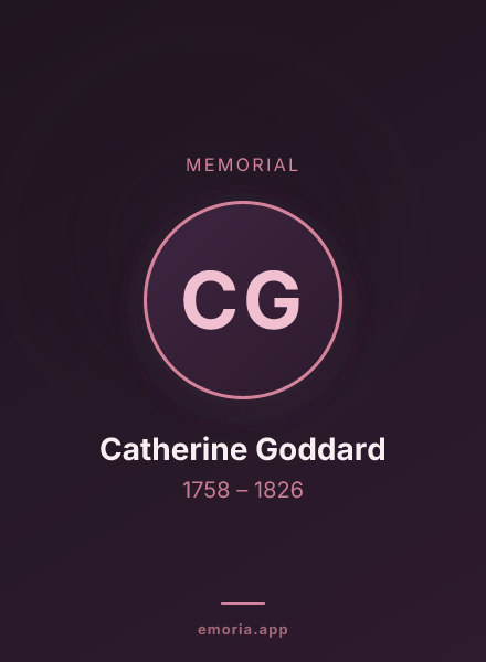 Memorial portrait of Catherine Goddard