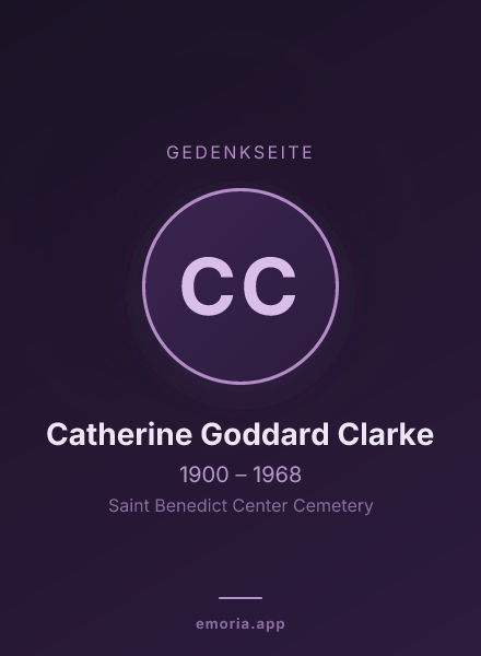 Gedenkportrait von Catherine Goddard Clarke