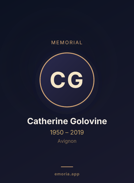 Memorial portrait of Catherine Golovine