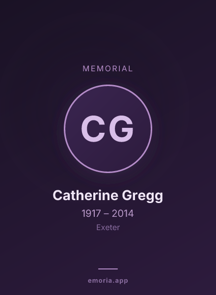 Memorial portrait of Catherine Gregg