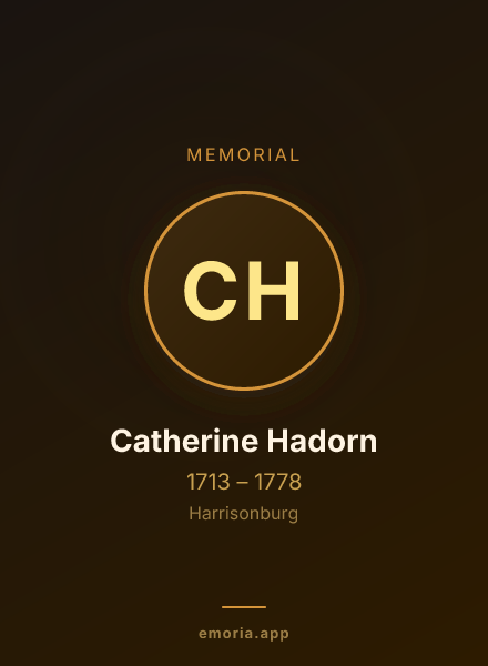 Memorial portrait of Catherine Hadorn