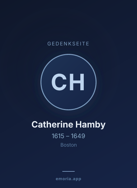 Gedenkportrait von Catherine Hamby