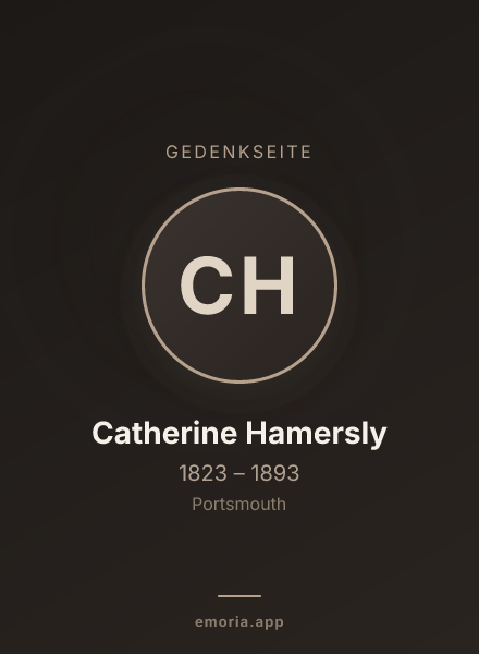 Gedenkportrait von Catherine Hamersly