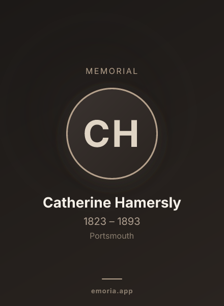 Memorial portrait of Catherine Hamersly