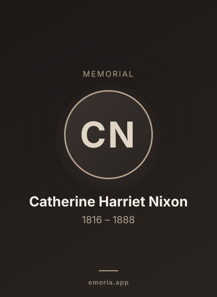 Memorial portrait of Catherine Harriet Nixon