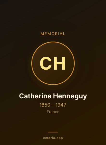Memorial portrait of Catherine Henneguy