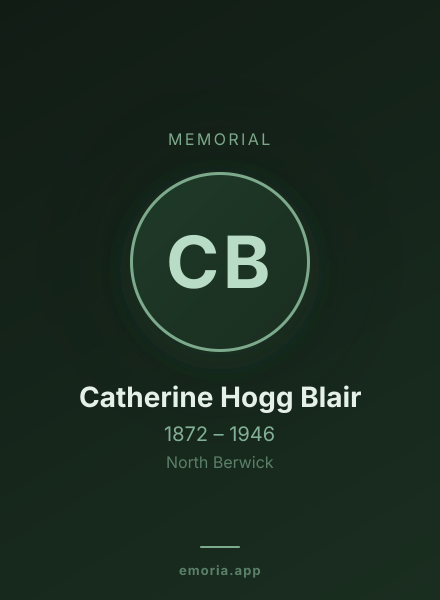 Memorial portrait of Catherine Hogg Blair