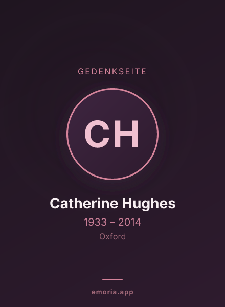 Gedenkportrait von Catherine Hughes