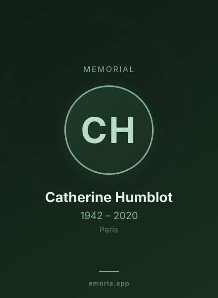 Memorial portrait of Catherine Humblot