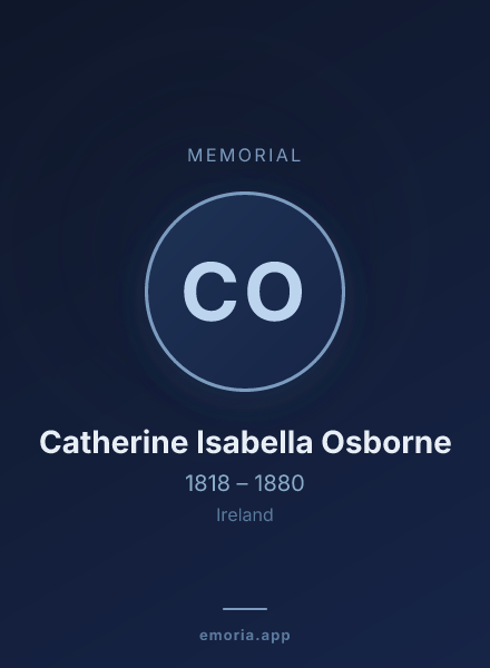 Memorial portrait of Catherine Isabella Osborne
