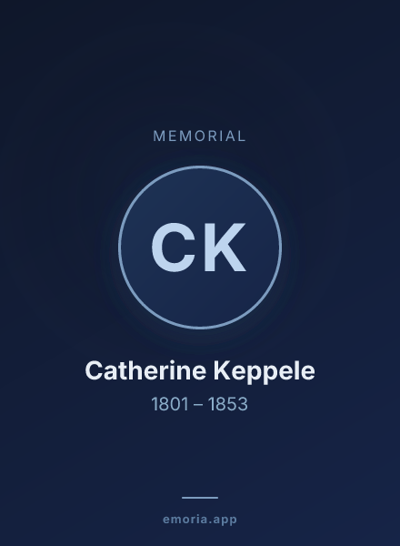 Memorial portrait of Catherine Keppele
