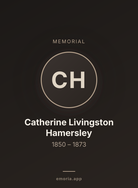 Memorial portrait of Catherine Livingston Hamersley