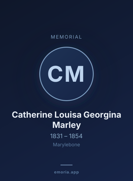 Memorial portrait of Catherine Louisa Georgina Marley