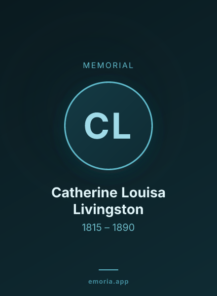 Memorial portrait of Catherine Louisa Livingston