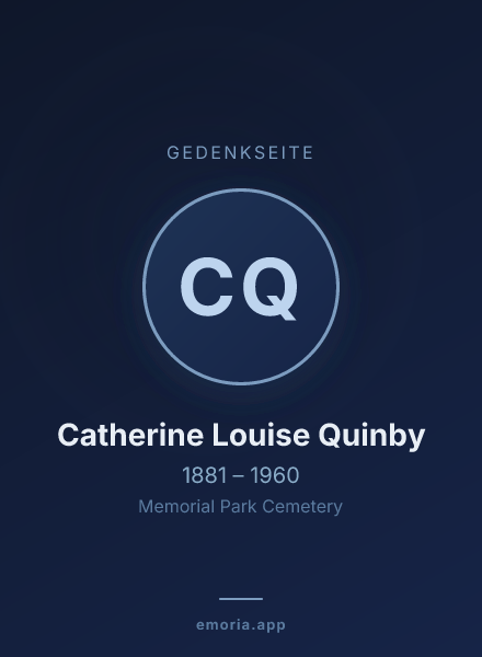 Gedenkportrait von Catherine Louise Quinby