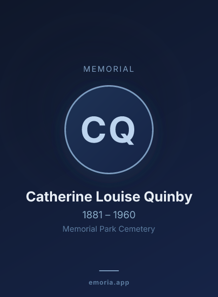 Memorial portrait of Catherine Louise Quinby
