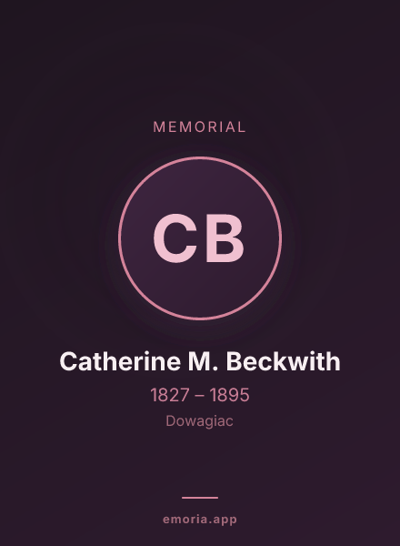 Memorial portrait of Catherine M. Beckwith