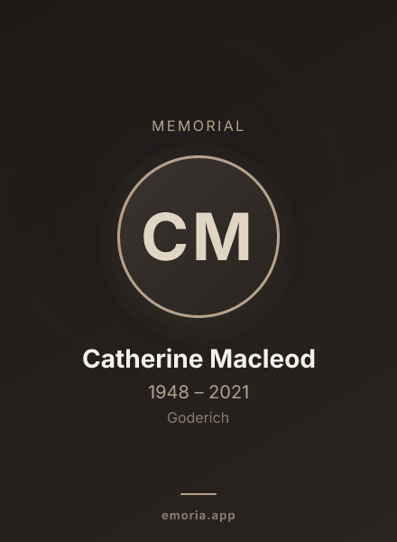 Memorial portrait of Catherine Macleod