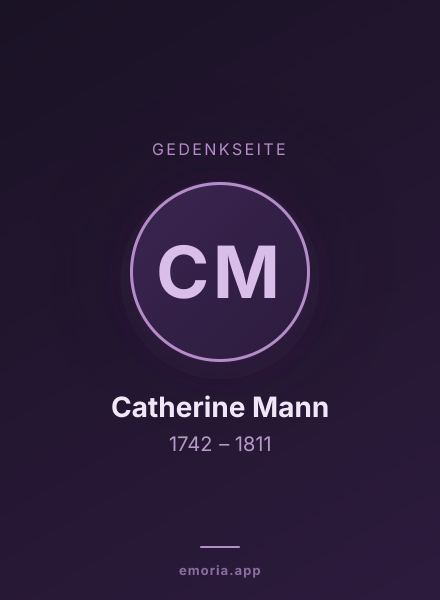 Gedenkportrait von Catherine Mann