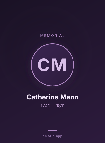 Memorial portrait of Catherine Mann