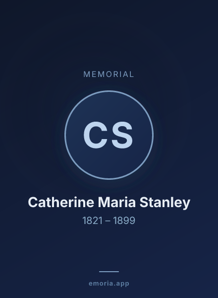 Memorial portrait of Catherine Maria Stanley
