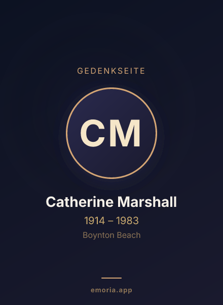 Gedenkportrait von Catherine Marshall