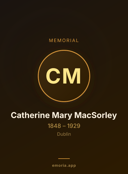 Memorial portrait of Catherine Mary MacSorley