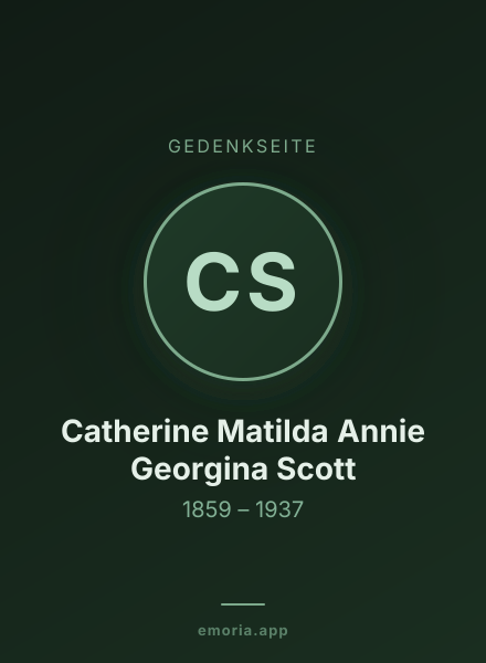 Gedenkportrait von Catherine Matilda Annie Georgina Scott