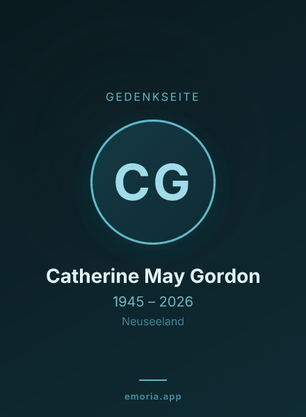 Gedenkportrait von Catherine May Gordon