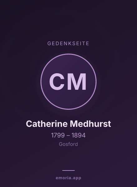 Gedenkportrait von Catherine Medhurst