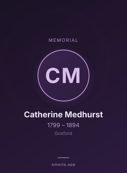 Memorial portrait of Catherine Medhurst