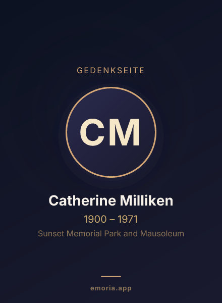 Gedenkportrait von Catherine Milliken