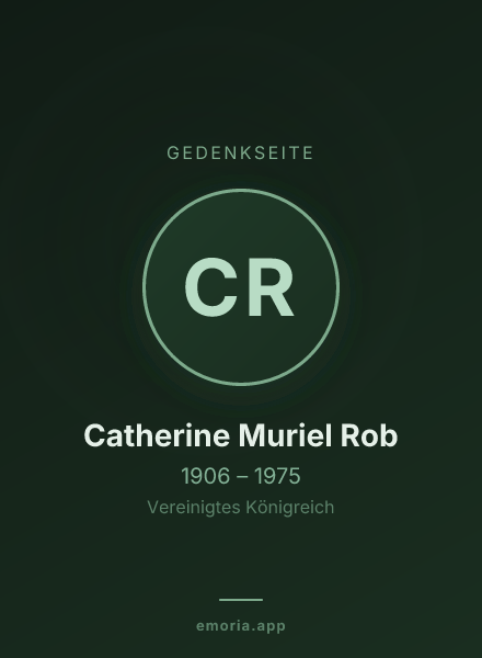Gedenkportrait von Catherine Muriel Rob