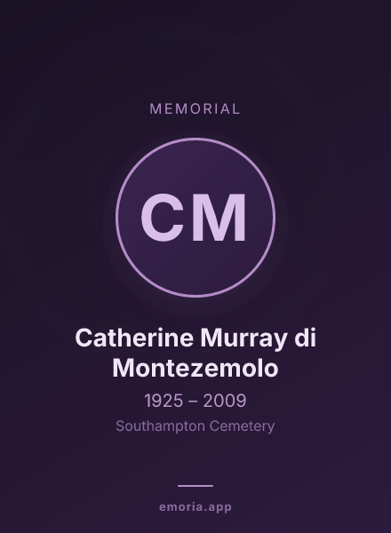 Memorial portrait of Catherine Murray di Montezemolo