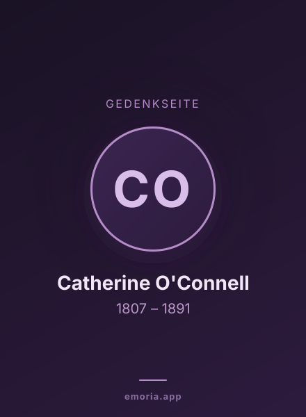 Gedenkportrait von Catherine O'Connell