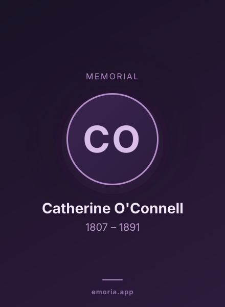 Memorial portrait of Catherine O'Connell