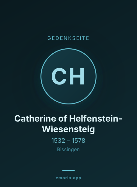 Gedenkportrait von Catherine of Helfenstein-Wiesensteig