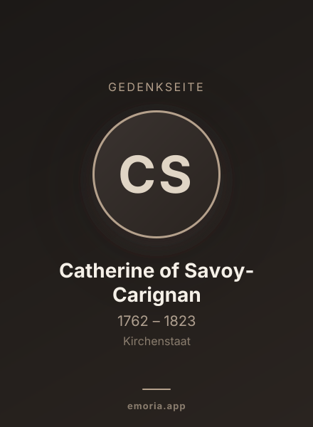 Gedenkportrait von Catherine of Savoy-Carignan